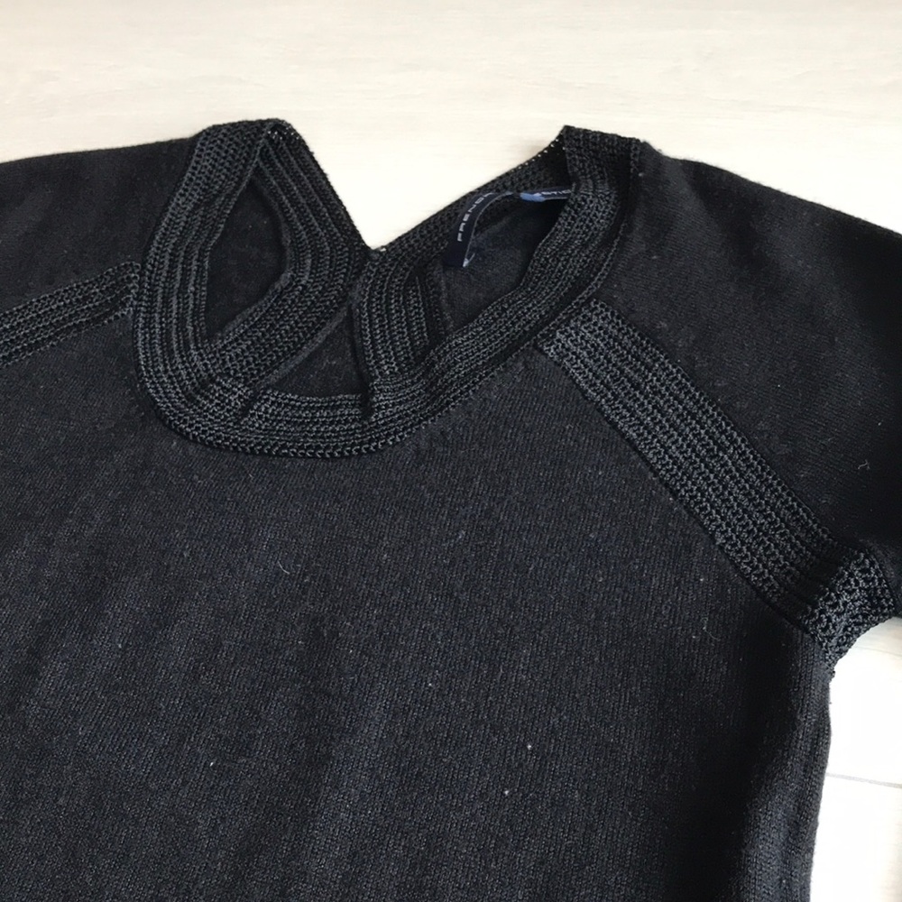 French Connection Black Wool Sweater - Size Small